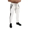 Calça masculina masculina fitness casual slim running tereling calças homens calças de moletom