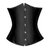 Shapers Femmes Super Power Ceintures Femmes Cuir Shapewear Lace Up Back Contraste Corset avec String Body Shaper Body Contrôle Ferme Cuisse