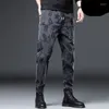 Herrbyxor Casual Men's Jeans Spring and Autum Trend Pattern Pantalones Tipo Cargo Sports Fashion Trousers for Men Harem