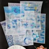 Geschenkwikkel ZfParty Blue Sky Achtergrond Vellum Stickers voor plakboeking DIY -projecten /PO /kaart maken ambachten