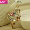 Stage Wear Dancing Ballerina Ballet Girls Brooch Dance Breastpin Stainless Gift Crystal Drill Souvenir Accessories