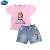 Ensembles de vêtements Sofia filles vêtements ensembles été bébé enfants à manches courtes haut shorts 2pc tenues fille enfants coton t-shirt vêtements costume W230210