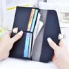 New Korean Soft Handbag Ladies Long Purse Fashion Pure Color Envelope Button Wallet Litchi Wallet296N