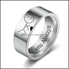 Par ringer hans alltid hennes ring enkla br￶llopsengagemang￤lskare Valentines Present Drop Delivery Jewelry DHIPD