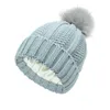 Beanies Beanie/Skull Caps Womens Winter Sticked Beanie Hat With Faux Pom Warm Knit Cap Hatts for Women Chur22