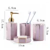 Bath Accessory Set European Style Ceramic Pink/green Bathroom Four-piece Luxury Phnom Penh Couple Wash Decoration Accessories