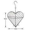 Garden Supplies Other 1PCS Heart Shape Iron Wire Wreath Hanging Metal Frame Home Cafe Plant Succulent Flower Basket Holder Pot Decor