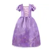 Flickor klänningar barn prinsessan klänning tjej sommar fancy pestkläder barn rapunzel belle sovande skönhet jul karneval kostym 230210