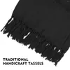 Bandanas Scarf Arab Shemagh Men Wrap Turban Head Outdoor Winter Ladies Triangle Neck Women Tassel Shawl Fringed Hair Hiking Cotton Warm