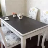 Table Cloth Black Tablecloth manteles Transparent Waterproof Kitchen Table protective table cover oil proof Glass Soft Cloth Table cloth 1.0 230210