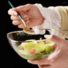 Bowls Transparent Phnom Penh Glass Bowl Fruit Plate Salad Snack Dessert Soup Plates Noodle Decorative Tableware