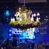 Lâmpadas de lâmpadas pendentes Simulação de banquete de bouquet Chandelier tema Restaurante Clear Bar Milk Tea Shop El Plant Decoration Light