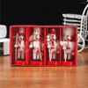 Christmas Decorations 10CM 4pcs Wooden Nutcracker Doll Puppet Soldier Shape Decor Pendant Year Tree Ornaments Gift