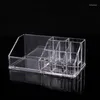 Storage Boxes 9 Grid Acrylic Makeup Organizer Box Cosmetic Lipstick Jewelry Case Holder Display Stand Make