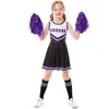 Cheerleading Girls Cheerleaders Costume Cosplay Football Dress Up Halloween Traje para crianças 230210