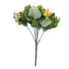 Fiori decorativi Materiale per ghirlande fai-da-te a 7 forchette Girasole giallo artificiale Fiore per matrimoni Forniture per feste festive Accessori per la decorazione della casa