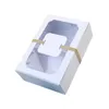 선물 랩 박스 브라운 블랙 크래프트 종이 포장 상자 투명한 창문 사탕 케이크 상자 결혼식 파티 쿠키 호의 선물 선물 상자 베이비 샤워 장식