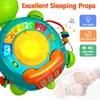Other Toys Musical Turtle 0 6 12 Months Lights Baby Sounds For Girl Boy Montessori Early Educational for Toddler Gifts 230209