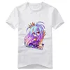 Мужские рубашки To Game Life Anime Tshirt Imanity Sora Shiro Unisex Casual с коротким рукавом милая печать футболка