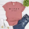 Женские футболки Wifey Est 2023, футболка, свадебный душ, подарок на свадьбу, женская уличная одежда, топ, летние женские повседневные футболки
