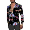 Men's Casual Shirts Funny Christmas Theme 3D Print Men's Butttton Shirts Casual Long Sleeve Streetwear Tops Unisex Holiday Party Chic Hawaiian Shirt 230209