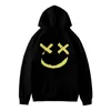 Hoodies masculinos 2023 homens sorriso impressão heltechewary pullovers hip streetwear masculino moda casual estilo solteiro retchwork