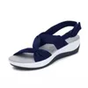Slippare 2023 Summer Ins Women Sandals Fashion Buckle Strap Design Wedge Beach Shoes Casual Cross Tie Red Open Toe Roman Women Sandalias R230210