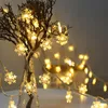 Dekoracje świąteczne 10 Lampy LED Lights Snowflake Ciąg na imprezę domową dekorację ozdoby drzewa ozdoby oświetlenia