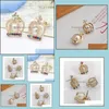 Серьги для глины для женщин бренд бренд Cross Colorf Athestone Faux Pearls Ушная капля Delive Jewelry DH4KH