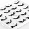 Natural Short 3D False Eyelashes Curl Soft Comfortable Faux Mink Fake Lashes Extension Makeup