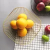 Tallrikar fruktkorg kvalitet metalltråd tätt hållbar förvaringsskål för böcker kosmetika bröd matbord