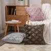 Oreiller 1pc doux en peluche courte laine velours décoratif couvre-lit de style de luxe coque pour canapé chambre décor