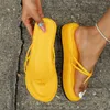 Slippers New Women's Slippers Thongs Shoes Women 2023 Summer Fashion Block Heels Women 39 Flip-flop Woman Platform Sandals Beach Slides R230210