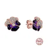 Brincos de argola Huggie Top Sale Pendientes Eaarings Plata de Ley 925 Original Rose Glod Charms para Women Fine Jewelry GiftShoop Indu22