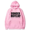 Мужские толстовок толстовок Harajuku офисная толстовка Menwoemn Fleece Hoodies Dunder Mifflin Paper Inc Hoodie Unisex Crewneck Moletom Feminino Hoody 230209