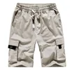 Mäns shorts byxor Beach Bermuda Male Drawstring Elastic midja herr sommar casual bomullskort plus storlek 7xl 8xl my420