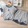 Clothing Sets child boy summer t shirt shorts 2pcs sports football basketball suit kids baby boy summer clothing W230210