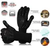 Ugnsmittor 1 par BBQ Glove 300500 Centigrade Extreme värmebeständig silikon Mikrovågkökshandskar Matlagningsgrillugnmittor 230209