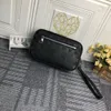 CLUTCH Men bag Designer Genuine cowhide leather canvas check Flap handbag purse wallet bag black clutch purse wristlet bag