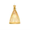 Lights Classical Pendant Lamp Bambooo Chandeliers Wood Ceiling Light Dia20/25/30cm E27 Dining Bedroom Room Lantern Coffee Color 0209