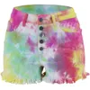 Jeans Summer Shorts Billen Taille Sexy Tie-Dyed Hot Pants Tassel Shorts Z185H1
