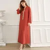 Etniska kläder Ramadan Eid Mubarak Dubai Abaya Turkiet Islam Pakistansk muslimsk arabisk klänning Abayas för kvinnor Kaftan Robe Djellaba Musulmane