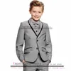 Ensembles de vêtements rouge garçons costume mode Blazer pantalon gilet noeud papillon 4 pièces ensemble enfants Blazer mariage smoking fête tenue formelle W230210