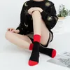 Chaussettes Femme 3 paires Style hiver 2023 liqueur Alphabet anglais impression Tube moyen Calcetines De La Mujer