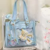 Kvällspåsar haex kawaii ita kvinnlig mode japansk stil harjuku lolita band crossbody axel pu liten hjärta bolso mujer