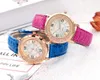 Montres-bracelets Orologio Donna Quicksand strass dames montre mode bracelet en cuir femmes Quartz Relojes Para Mujer
