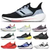 Ultraboost 22 Men Woman Running Shoes Sneakers Ultra UB 8.0 Core Black Solar Green Vivid Red Turbo 2023 Authentic Trainer Size 5 - 12