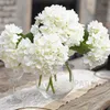 Faux Floral Greenery PARTY JOY 5Pcs Silk Hydrangea Branch Artificial Flowers Bridal Bouquet for Wedding Office Party Garden Home Crafts DIY INS Decor 230209