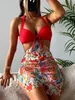 3 Piece Bikini Set with Skirt for Women Halter Bikinis 2023 Brazilian Woman Tie Swimsuits 3 Pieces Stylish Summer Outlet Bikini