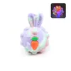 P￥skfestfr￤mjande leksaker f￶r barn Novelty Lightable 3D Stress Relief Bunny Shaped Balls Store Event Gifts